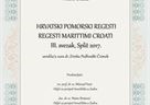 Predstavljanje knjige Hrvatski pomorski regesti / Regesti Marittimi Croati, III. svezak